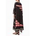 Women Casual Wear Digital Printed Striped Pattern Crepe Kaftan 
