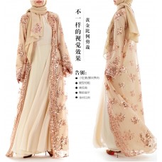 Woman Muslim Abaya ,robe Muslim Dress Embroidery ,Lace Ramadan Kaftan Women Turkish